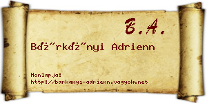 Bárkányi Adrienn névjegykártya